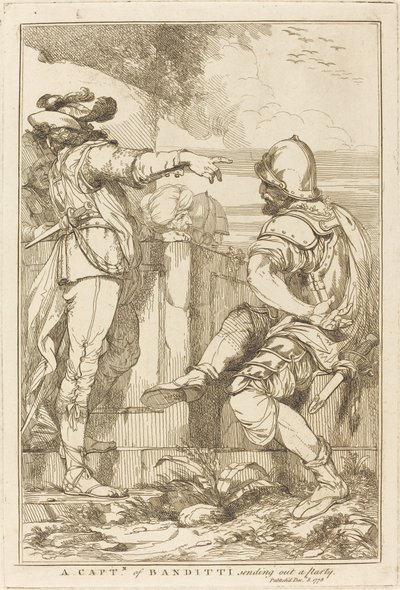Kapitan Banditti wysyła przyjęcie autorstwa John Hamilton Mortimer