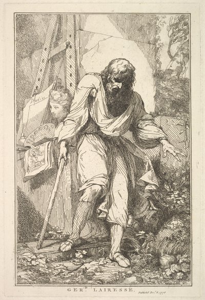 Gerard Lairesse z Fifteen Etchings Dedicated Sir Joshua Reynolds, 8 grudnia 1778. autorstwa John Hamilton Mortimer