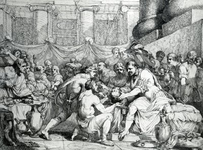 Mariusz otrzymujący głowę Antoniusza autorstwa John Hamilton Mortimer