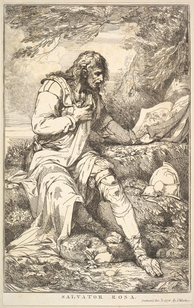 Salvator Rosa z Piętnastu rycin poświęconych Sir Joshua Reynoldsowi, 8 grudnia 1778 r. autorstwa John Hamilton Mortimer