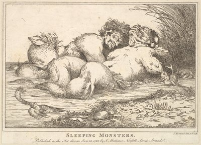 Śpiące potwory, 25 stycznia 1780 r. autorstwa John Hamilton Mortimer