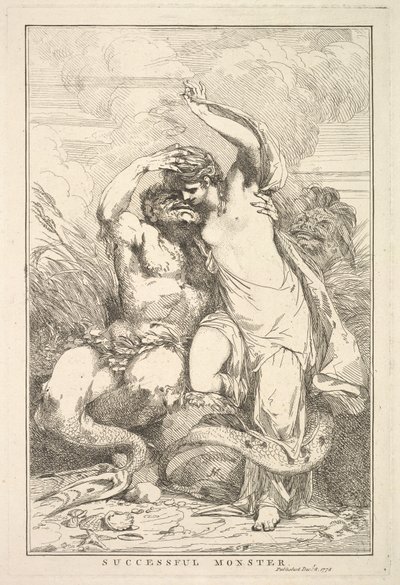 Udany potwór z piętnastu rycin poświęconych Sir Joshui Reynoldsowi, 8 grudnia 1778 r. autorstwa John Hamilton Mortimer