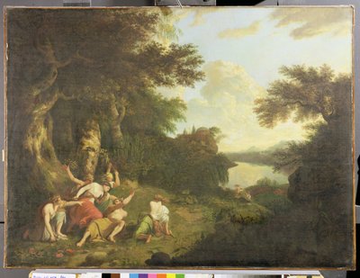 Śmierć Orfeusza, c.1770 autorstwa John Hamilton Mortimer