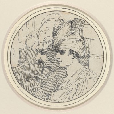 Dwie głowy orientalne autorstwa John Hamilton Mortimer