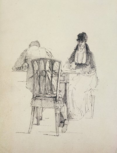 Mężczyzna czytający, ok. 1804-30 autorstwa John Harden