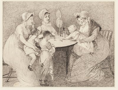 Dziecięca gra w kręgle, 1807 autorstwa John Harden