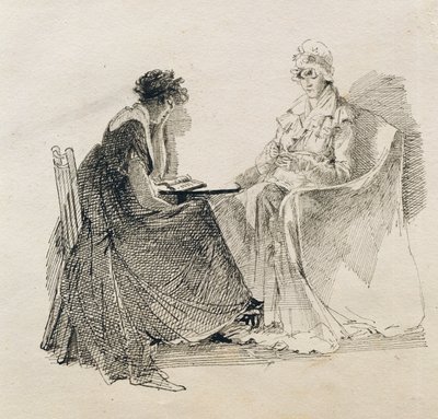 Wieczór w (pióro i atrament na papierze) autorstwa John Harden