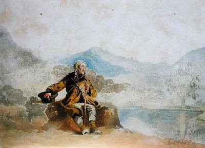 Żebrak (akwarela na papierze) autorstwa John Harden