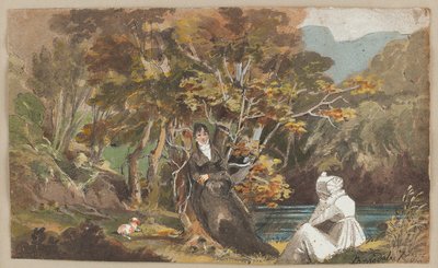 Borrowdale, 1810 (wc na papierze) autorstwa John Harden