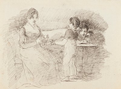 Chłopiec trzymający wełnę, 1843 autorstwa John Harden