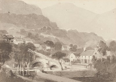 Brathay Bridge & Old Brathay, Lake District, Cumbria, 1820 (wc na papierze) autorstwa John Harden
