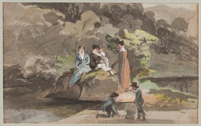 Grupa nad wodą, 1810 (wc na papierze) autorstwa John Harden