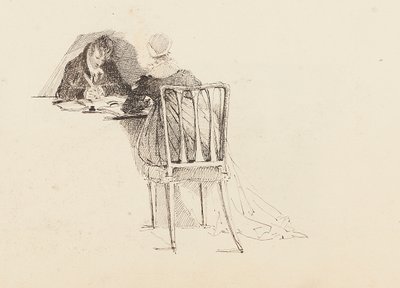 Mężczyzna i kobieta siedzą przy stole, 1805 autorstwa John Harden