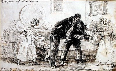 Procesja Nogi (pióro i atrament na papierze) autorstwa John Harden