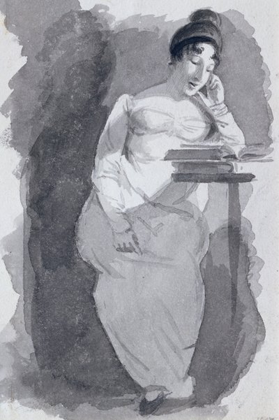 Czytanie (tusze na papierze) autorstwa John Harden