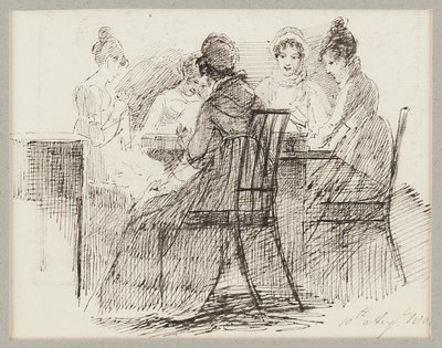 Grupa siedząca, 1808 autorstwa John Harden