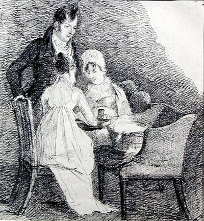 Gra planszowa (pióro i atrament na papierze) autorstwa John Harden