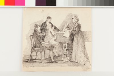 Koncert, 25 września 1805 (pióro i atrament na papierze) autorstwa John Harden