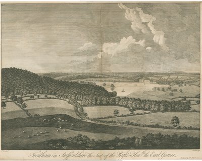 Trentham Hall: grawerowanie, bd [ok. 1751] autorstwa John Harris