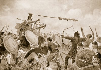 Bitwa rzymska z Volscianami (lito) autorstwa John Harris Valda