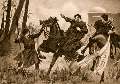 Klęska i śmierć Sebastiana I w bitwie pod Alcazar autorstwa John Harris Valda