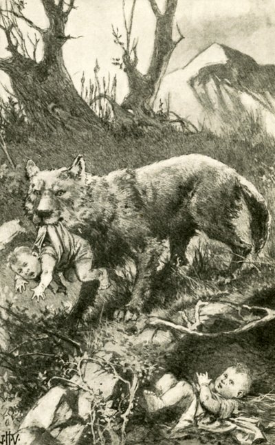 Romulus i Remus pod opieką wilka autorstwa John Harris Valda