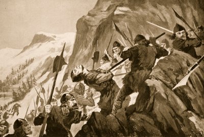 Bitwa pod Morgarten, 1315 autorstwa John Harris Valda