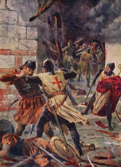 Zdobycie Konstantynopola przez krzyżowców autorstwa John Harris Valda