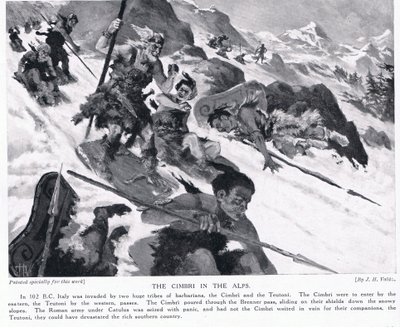 Cimbri w Alpach autorstwa John Harris Valda