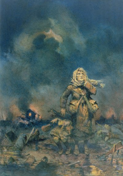 Muszla (wc i kredka na papierze) autorstwa John Harris Valda