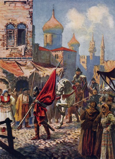 Powrót Iwana Groźnego do Moskwy po zdobyciu Kazania autorstwa John Harris Valda