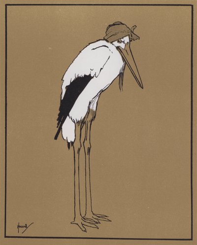 — A przypuśćmy, że bocian ma chory ból głowy? (kolor lito) autorstwa John Hassall