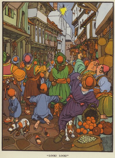 "Patrz patrz!" (kolor lito) autorstwa John Hassall