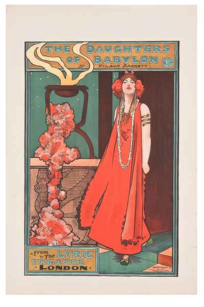 "Córki Babilonu" / J. Hassall / Plakat, ok. 1898 r. autorstwa John Hassall