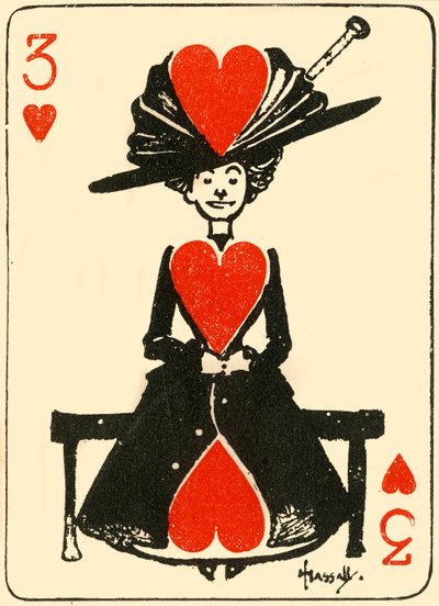 Dziewica oczekująca z trójki serc, 1910. autorstwa John Hassall