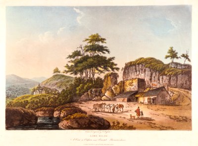 Piece wapienne. Widok na Clifton niedaleko Bristolu, Gloucestershire, 1798. autorstwa John Hassell