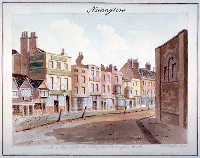 Newington, Southwark, Londyn, 1825 autorstwa John Hassell