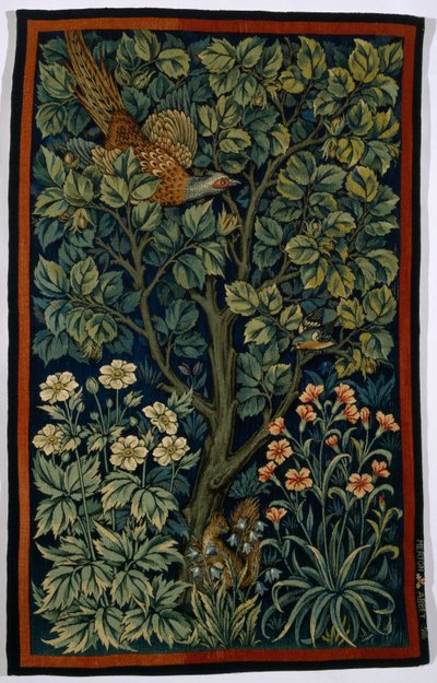 Bażant kogut, wyprodukowany przez Morris & Co. 1916 autorstwa John Henry Dearle