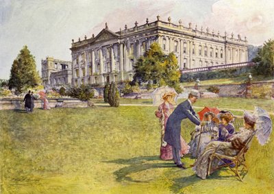 Chatsworth House (kolor lito) autorstwa John Henry Frederick (after) Bacon