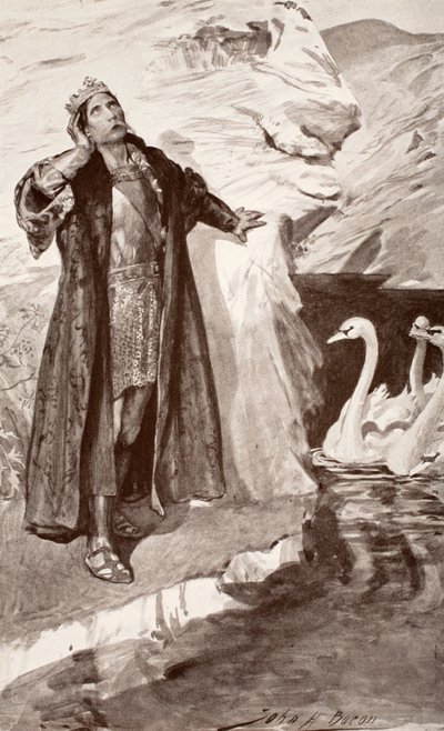 Ler and the Swans, ilustracja z „Celtic Myth and Legend” Charlesa Squire