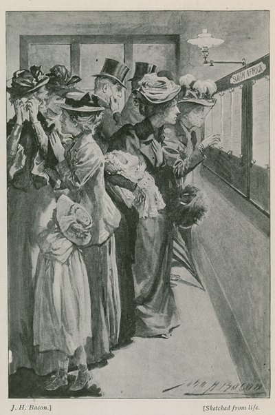 Lista ofiar w Urzędzie Wojennym autorstwa John Henry Frederick Bacon