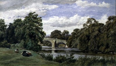 Ilkley Bridge (akwarela na papierze) autorstwa John Henry Leonard