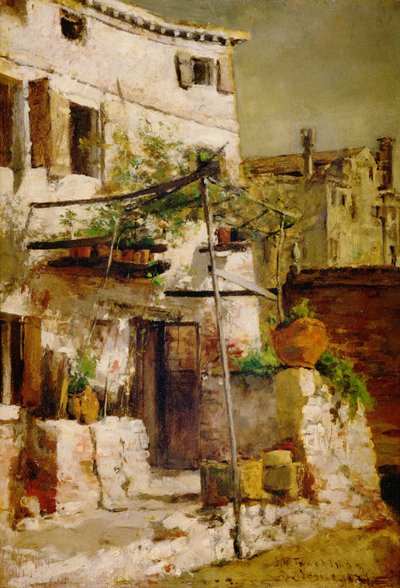 Scena wenecka, 1877 autorstwa John Henry Twachtman