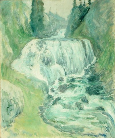 Wodospad Kaskad (olej na płótnie) autorstwa John Henry Twachtman