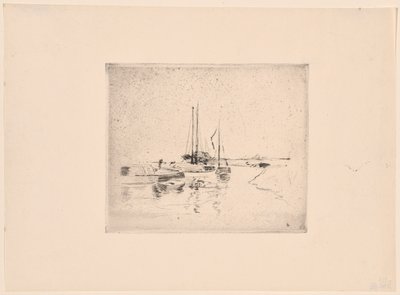 Cztery łodzie autorstwa John Henry Twachtman