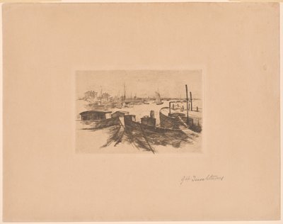 Port z barkami autorstwa John Henry Twachtman