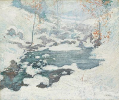 Wiązany w lodzie, ok.1889 autorstwa John Henry Twachtman