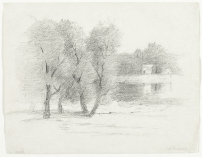 Krajobraz, koniec XIX-początek XX wieku autorstwa John Henry Twachtman