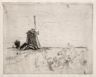Młyn i chwasty, Holandia autorstwa John Henry Twachtman