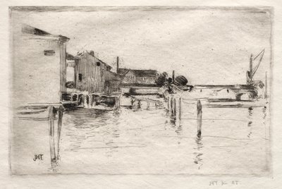 The Dock, Bridgeport, Connecticut autorstwa John Henry Twachtman